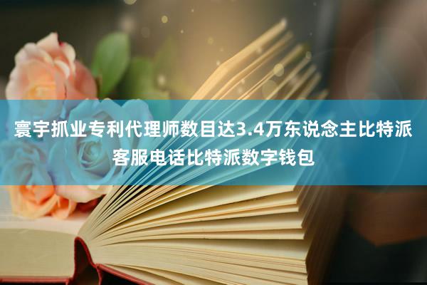 寰宇抓业专利代理师数目达3.4万东说念主比特派客服电话比特派数字钱包