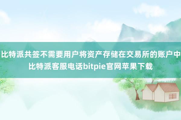 比特派共签不需要用户将资产存储在交易所的账户中比特派客服电话bitpie官网苹果下载