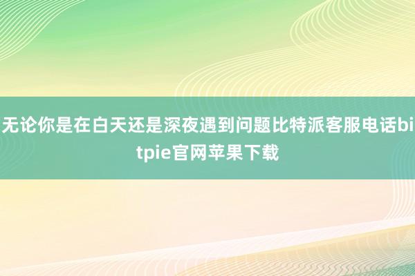 无论你是在白天还是深夜遇到问题比特派客服电话bitpie官网苹果下载