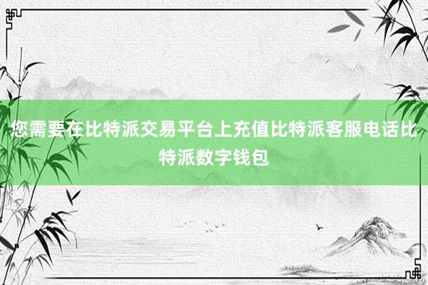 您需要在比特派交易平台上充值比特派客服电话比特派数字钱包