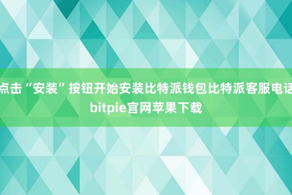 点击“安装”按钮开始安装比特派钱包比特派客服电话bitpie官网苹果下载