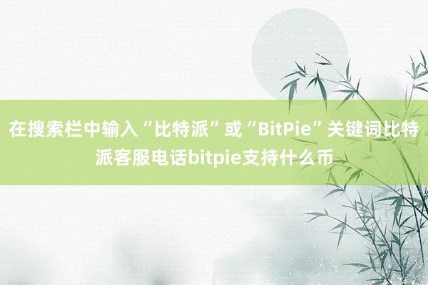 在搜索栏中输入“比特派”或“BitPie”关键词比特派客服电话bitpie支持什么币