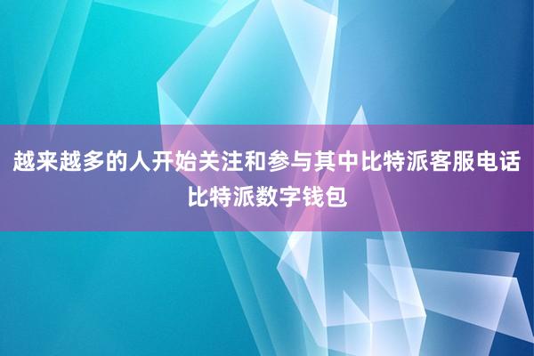 越来越多的人开始关注和参与其中比特派客服电话比特派数字钱包