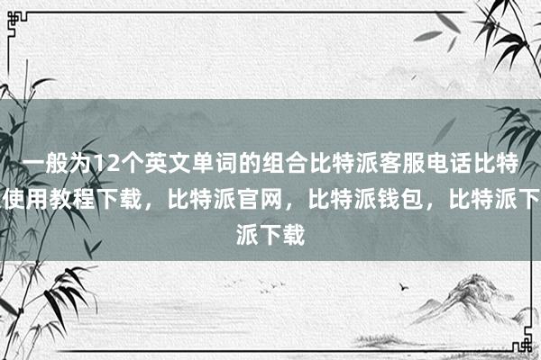 一般为12个英文单词的组合比特派客服电话比特派使用教程下载，比特派官网，比特派钱包，比特派下载