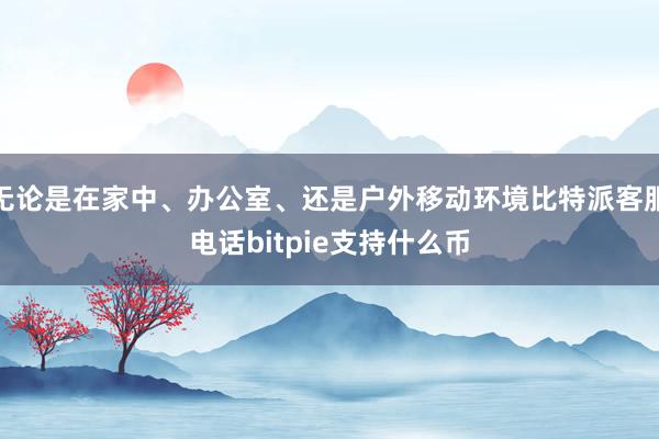 无论是在家中、办公室、还是户外移动环境比特派客服电话bitpie支持什么币