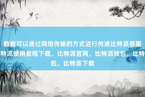 数据可以通过网络传输的方式进行传递比特派客服电话比特派使用教程下载，比特派官网，比特派钱包，比特派下载