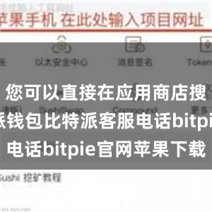 您可以直接在应用商店搜索比特派钱包比特派客服电话bitpie官网苹果下载