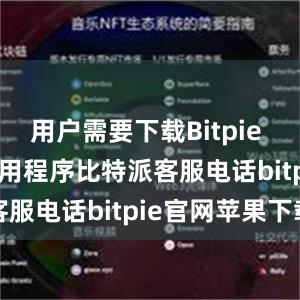 用户需要下载Bitpie wallet应用程序比特派客服电话bitpie官网苹果下载