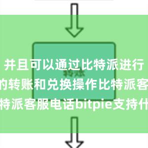 并且可以通过比特派进行数字货币的转账和兑换操作比特派客服电话bitpie支持什么币