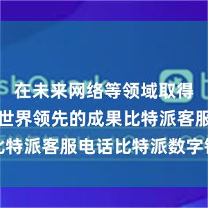 在未来网络等领域取得了一系列世界领先的成果比特派客服电话比特派数字钱包