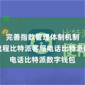 完善指数管理体制机制和制度流程比特派客服电话比特派数字钱包