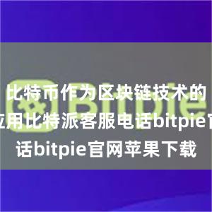 比特币作为区块链技术的第一个应用比特派客服电话bitpie官网苹果下载