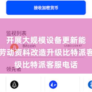 开展大规模设备更新能够促进劳动资料改造升级比特派客服电话