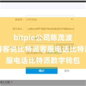 bitpie公司陈茂波当日发表博客说比特派客服电话比特派数字钱包