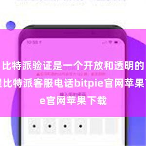 比特派验证是一个开放和透明的过程比特派客服电话bitpie官网苹果下载