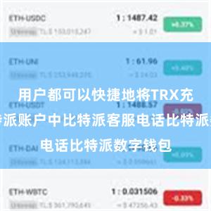 用户都可以快捷地将TRX充值到比特派账户中比特派客服电话比特派数字钱包
