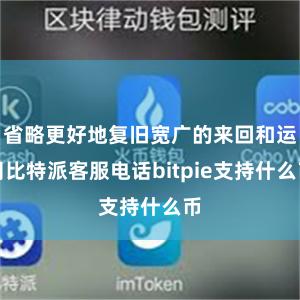 省略更好地复旧宽广的来回和运用比特派客服电话bitpie支持什么币