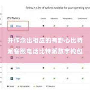 并作念出相应的有野心比特派客服电话比特派数字钱包