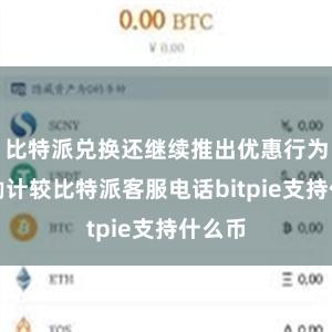 比特派兑换还继续推出优惠行为和奖励计较比特派客服电话bitpie支持什么币